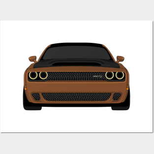 DODGE DEMON FRONT BROWN Posters and Art